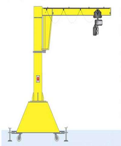 小型250KG电动葫芦折臂吊 360°旋转折臂式悬臂吊起重机