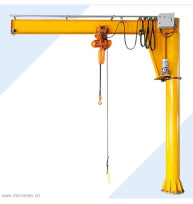 BZD 360 degree fixed column electric cantilever crane, 1t small rotary arm crane, column type single